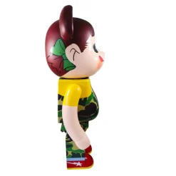1000% Bearbrick BAPE × PEKOCHAN (Groen)