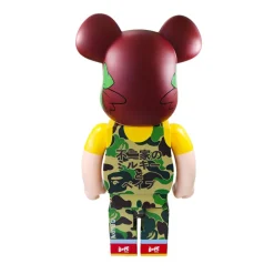 1000% Bearbrick BAPE × PEKOCHAN (Groen)