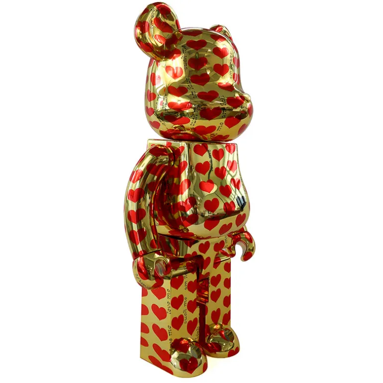 400% + 100% Bearbrick Gouden hart