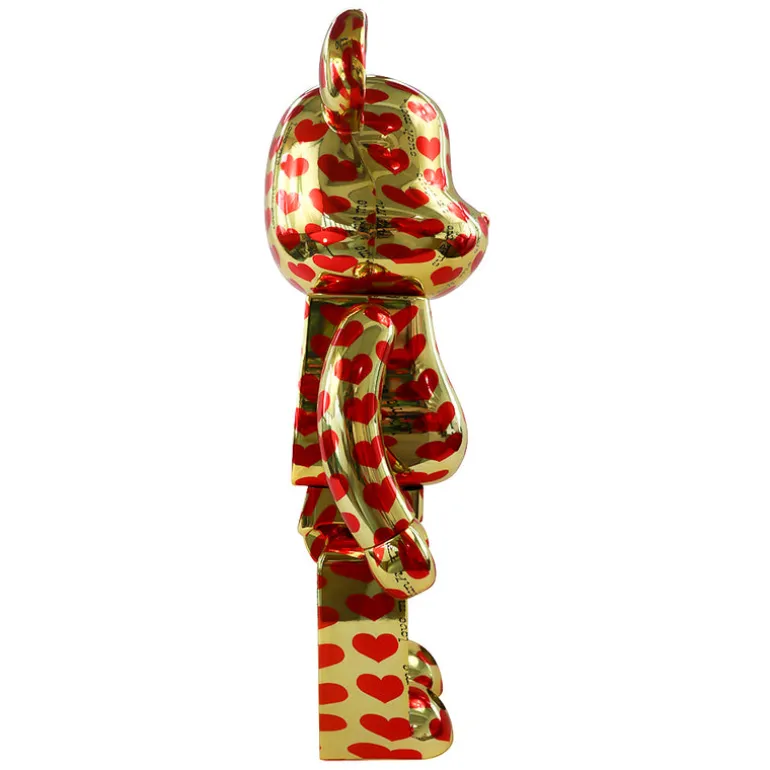 400% + 100% Bearbrick Gouden hart