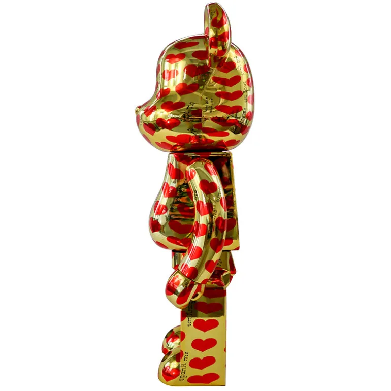 400% + 100% Bearbrick Gouden hart