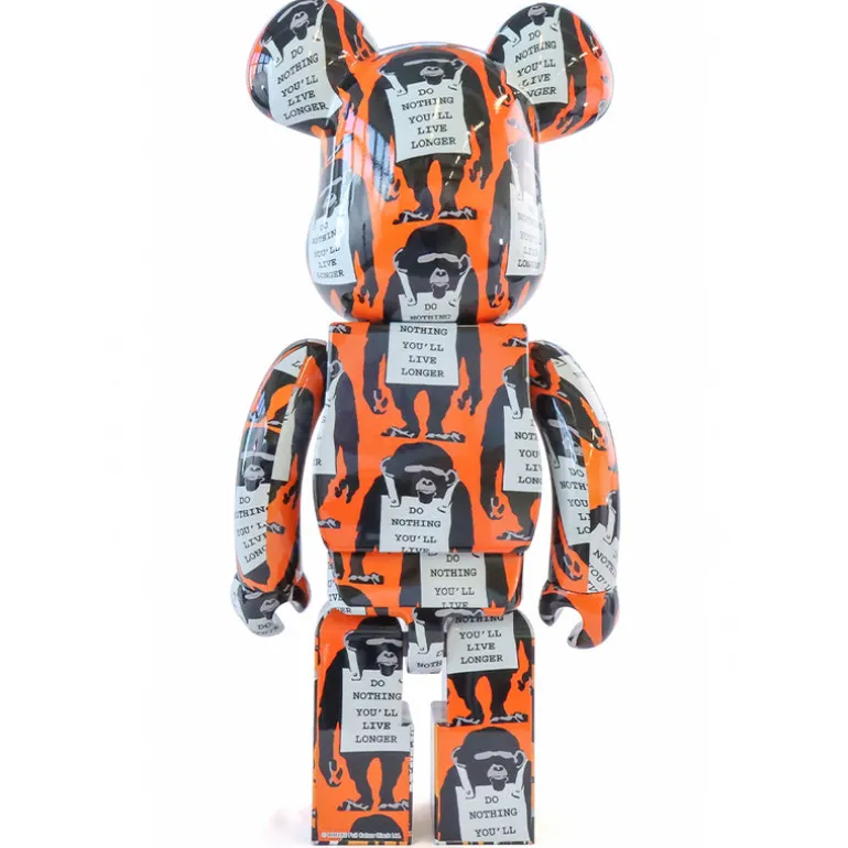 1000% Bearbrick Monkey Sign (Banksy)