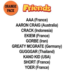 Hentitan and Friends - Orange Sticker Pack