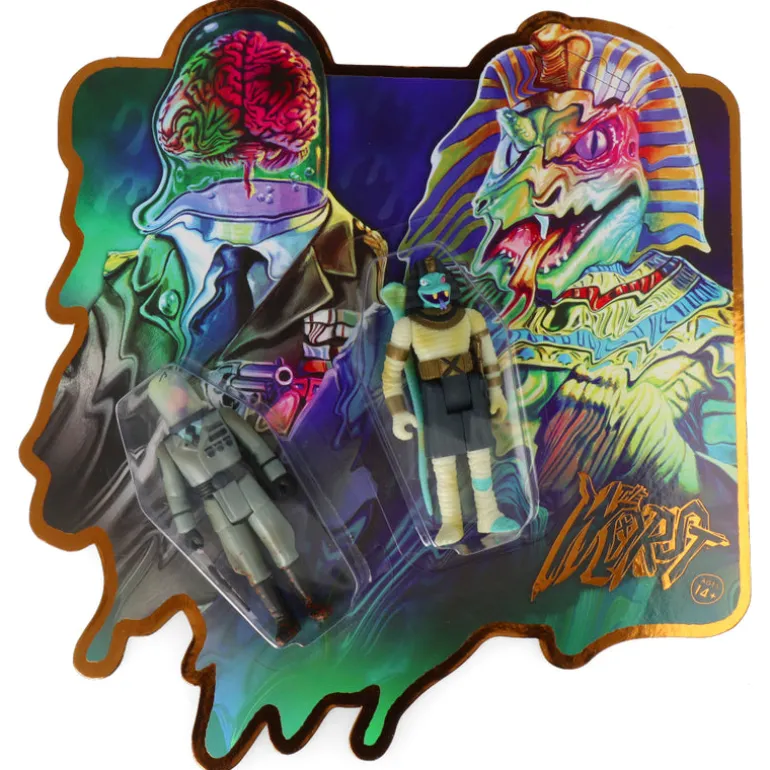 Snake Tut and Cortex Commander - The Worst - ReAction figures