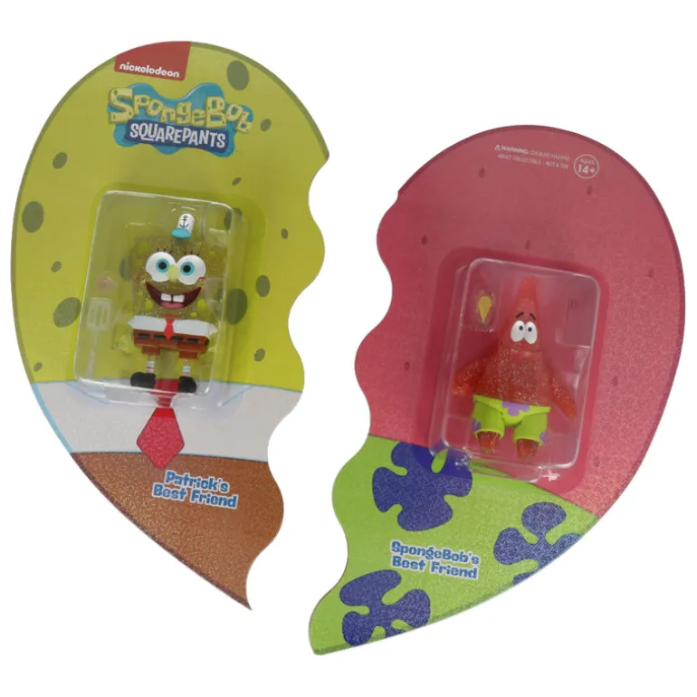 SpongeBob SquarePants SpongeBob And Patrick BFF 2-Pack (Glitter) - ReAction Figures